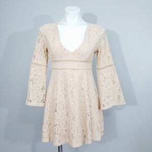 Young Essence Beige Lace Dress